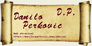 Danilo Perković vizit kartica